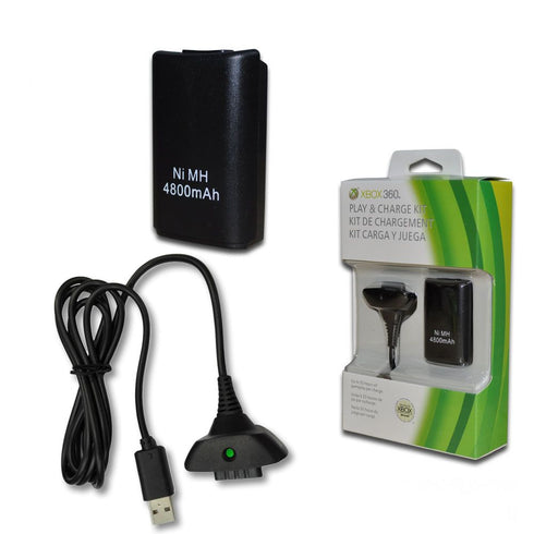 Xbox 360 Controller Generic Battery - Single battery Play and Charge Kit Black
